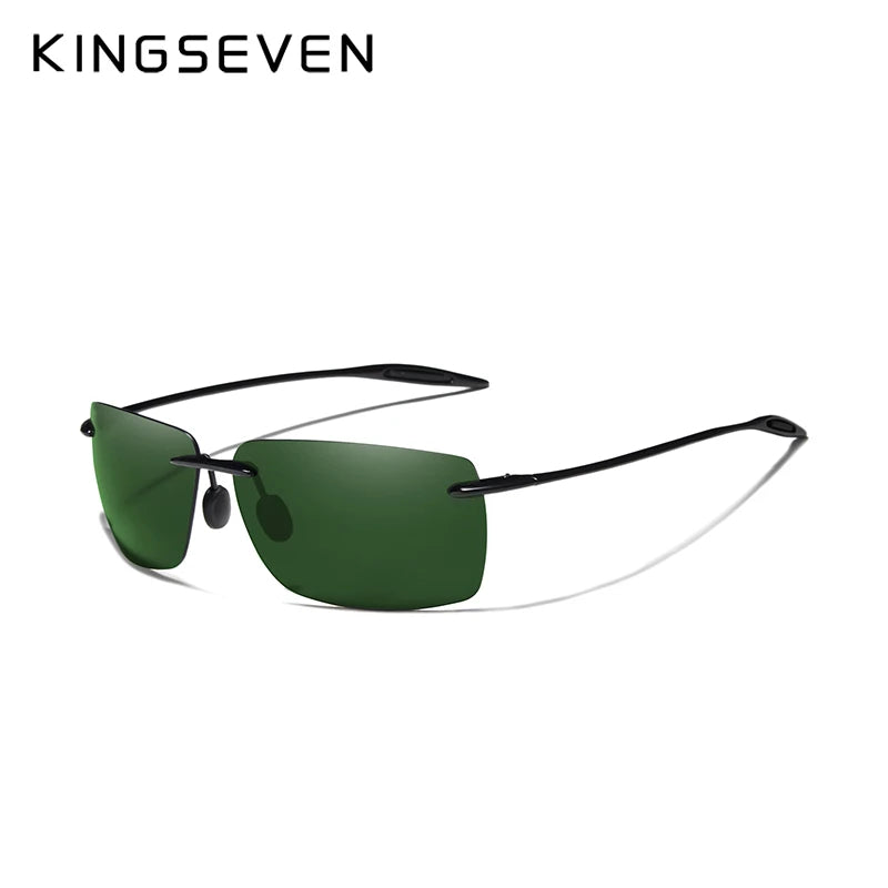 KINGSEVEN TR90 Rimless Sunglasses Men Ultralight High Quality Square Frameless Sun Glasses For Women Brand Designer Mirror Lens