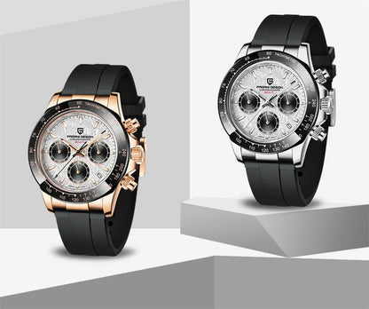 PAGANI DESIGN 2026 NEW 1664 Meteorite Dial Men's Watches Luxury Sapphire Quartz watch for men Sport Chronograph men Reloj Hombre