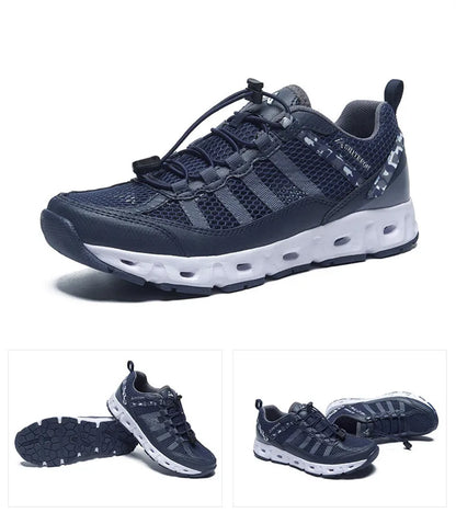 Zapatillas de malla transpirable para hombre, ligeras y cómodas, zapatillas deportivas de moda, con cordones, zapatos casuales, zapatos planos, zapatillas para hombre