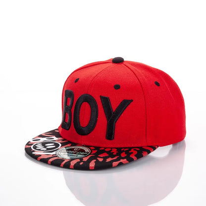 Cool Boy-broderad basebollkeps för barn, pojkar och flickor, snapback-keps, fyrårstidsmodell, hiphop-solkeps, populär