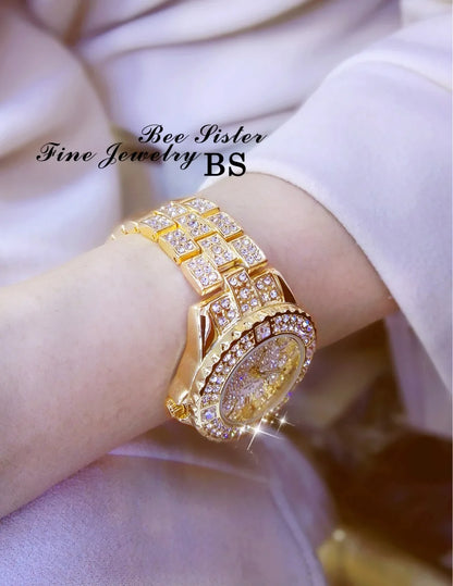 Women Watches Diamond Gold Watch Ladies Wrist Watches Luxury Brand Rhinestone Women's Bracelet Watches Female Relogio Feminino