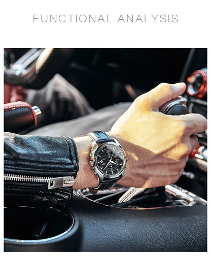 relogio masculino New Carnival Automatic Watches Men Business Mechanical Clock Leather Strap Waterproof Luxuey Brand Clock