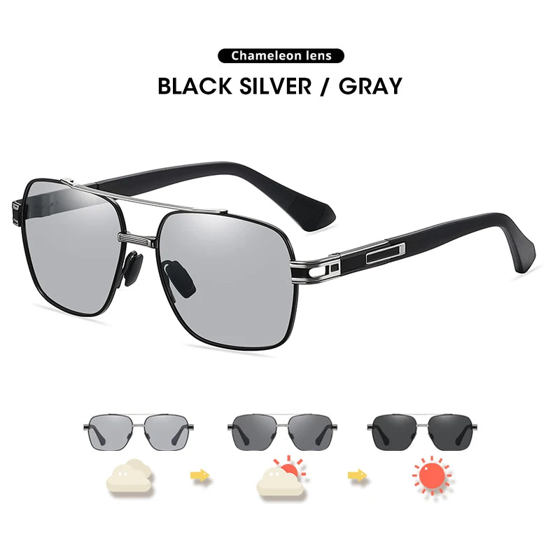 CoolPandas High Quality Sunglasses Polarized Men Women Photochromic UV400 Protection Driving Sun Glasses Unisex Chameleon Lens