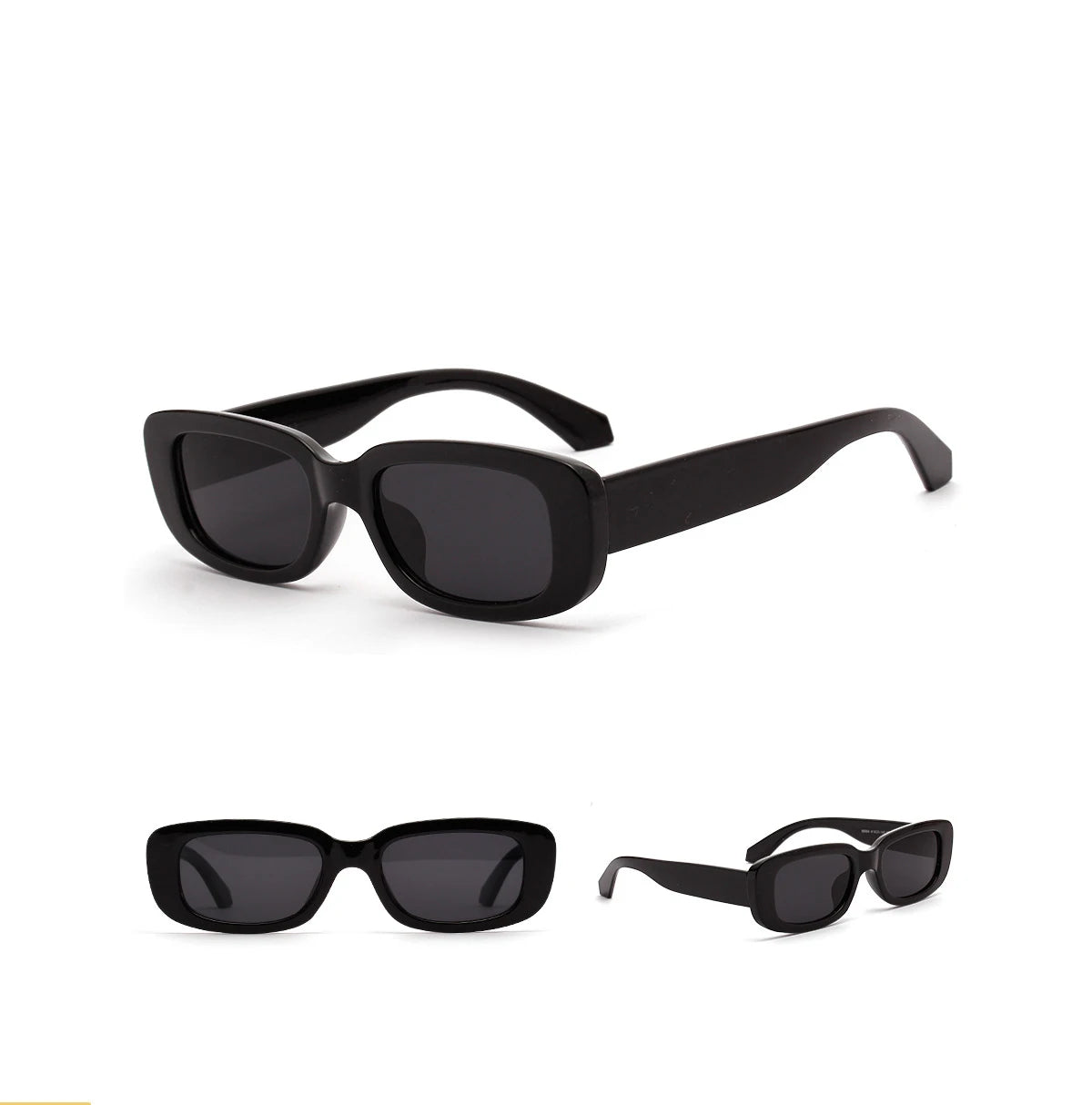 Classic White Rectangular Women's Sunglasses New Fashion Small Retro Brand Designer Square Sun Glasses Female Lady Eyeglass
