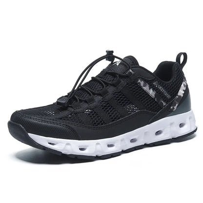 Zapatillas de malla transpirable para hombre, ligeras y cómodas, zapatillas deportivas de moda, con cordones, zapatos casuales, zapatos planos, zapatillas para hombre
