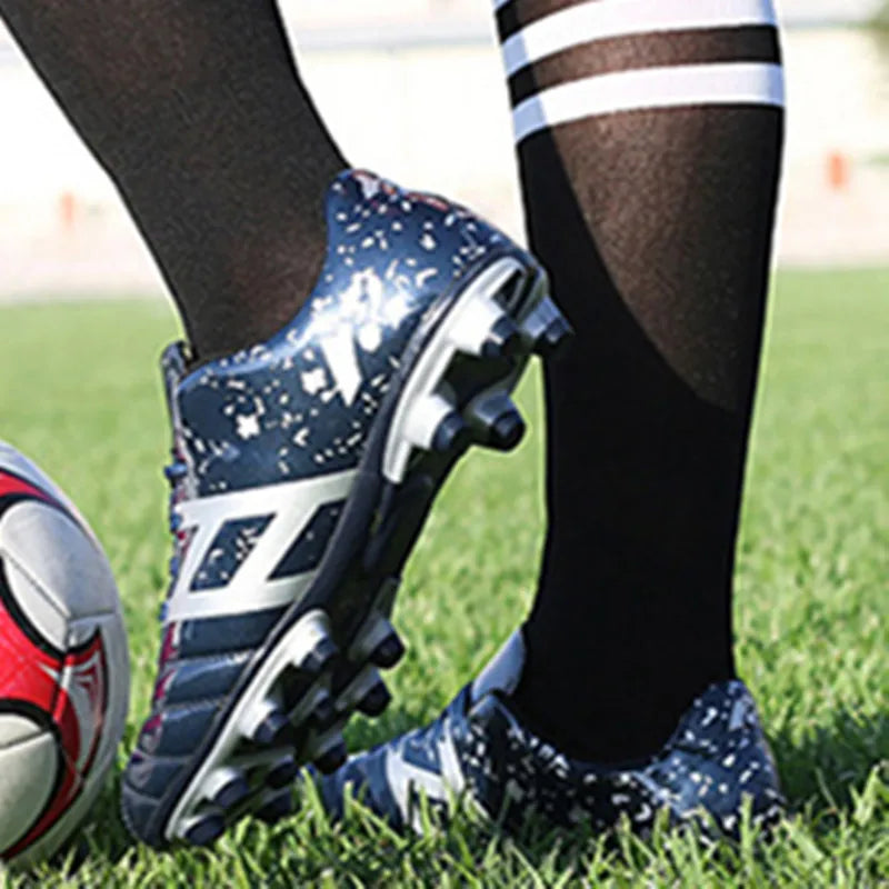 Chaussures de football athlétiques en cuir pour hommes, chaussures de football, entraînement de football, grande taille, haut, match sportif, nouveau