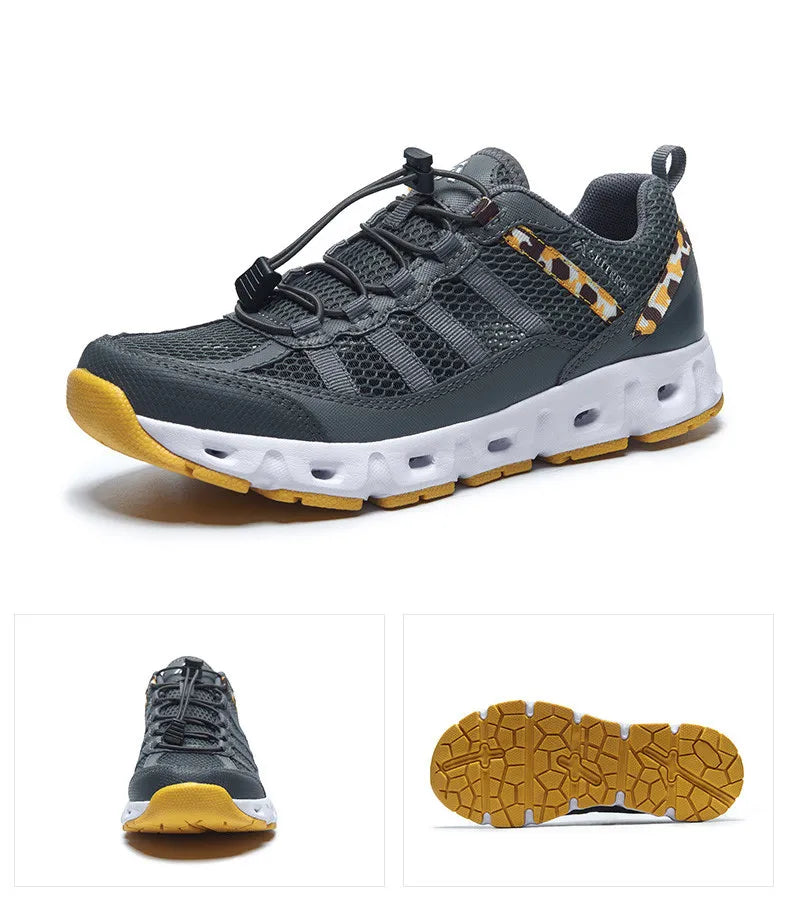 Zapatillas de malla transpirable para hombre, ligeras y cómodas, zapatillas deportivas de moda, con cordones, zapatos casuales, zapatos planos, zapatillas para hombre
