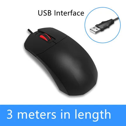 LINDO ZONE stolni računalni žičani miš USB PS/2 s ultra dugim kabelom 2M/3M, 200CM/300CM, produljeni žičani miš za prijenosno računalo
