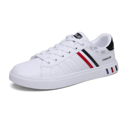 Zapatillas informales para hombre, zapatillas de skate, zapatillas planas de PU, zapatillas para estudiantes, zapatillas para actividades al aire libre, zapatillas urbanas, zapatillas con cordones para caminar, tallas grandes 48