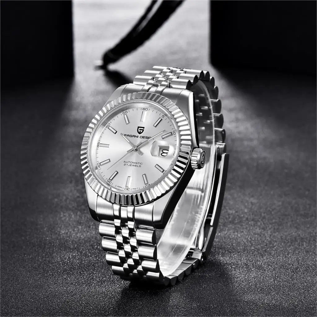 PAGANI DESIGN 8215 Movement Men Mechanical Wristwatches Sapphire Glass Luxury Watch for Men Steel 100M Waterproof Clock PD1645