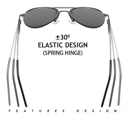 Classic Big Pilot Polarized Sunglasses Men Luxury Metal Black Aviation Sun Glasses Male Fashion Driving Vacation Shades UV400