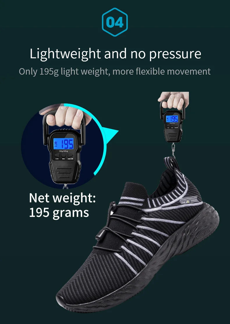 ONEMIX Waterproof Running Shoes for Men Breathable Light Women Training Walking Sneakers Outdoor Trekking Slip-on Sports Shoes
