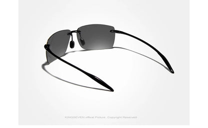 KINGSEVEN TR90 Rimless Sunglasses Men Ultralight High Quality Square Frameless Sun Glasses For Women Brand Designer Mirror Lens