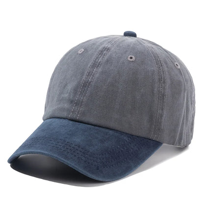Hot Sale Unisex Cap Two-color Stitching Washed Cotton Baseball Cap Men & Women Casual Adjustable Outdoor Hats