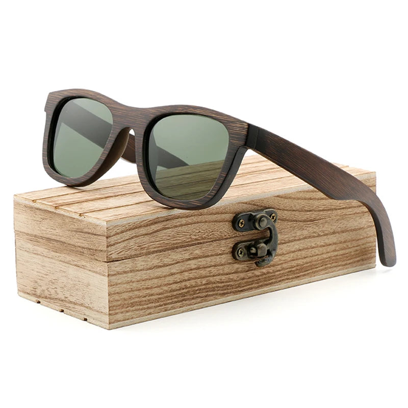 Handmade Natural  Bamboo Wooden Sunglass Fashion Polarized Sunglasses for Men Women's Shade Sun Glasses Wood Oculos De Sol