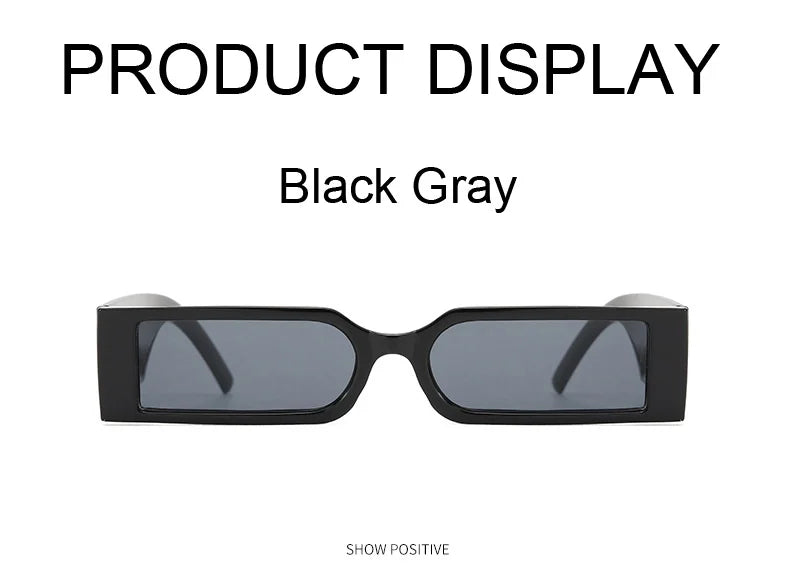 Rectangle Fashion Sunglasses Man Hip Hop Vintage Designer Black Shades Sun Glasses Small Frame Personality Oculos De Sol