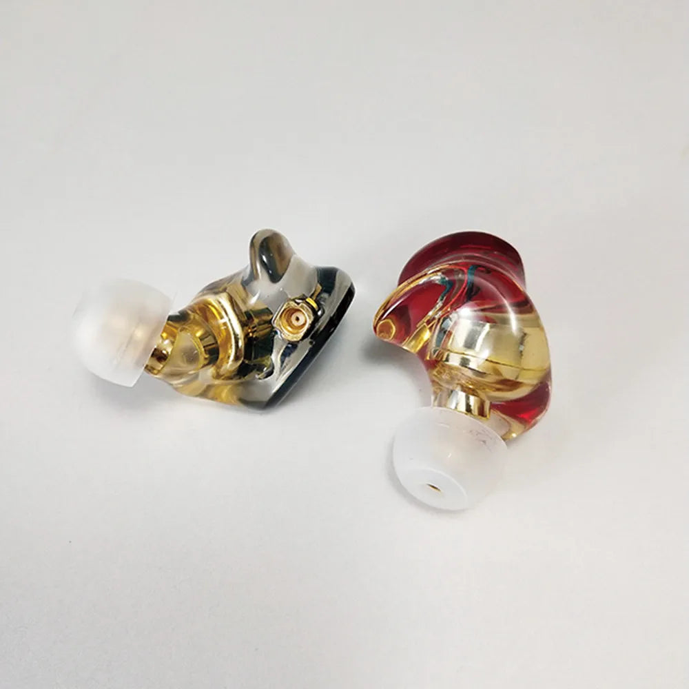 FENGRU Diy QZX-A1 fait sur mesure dans l'oreille écouteur en résine HiFi course sport sauna téléphone avec interface MMCX (câble non inclus)