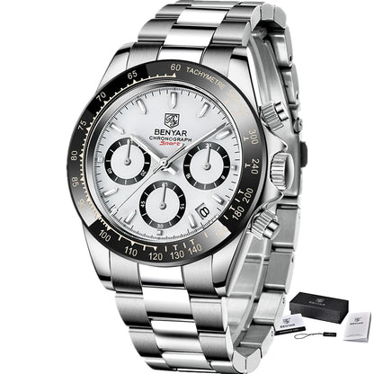 Relojes Hombre 2026 BENYAR New  Watches Men Luxury Brand Chronograph Male Sport Watches Waterproof Stainless Steel Quartz  Watch