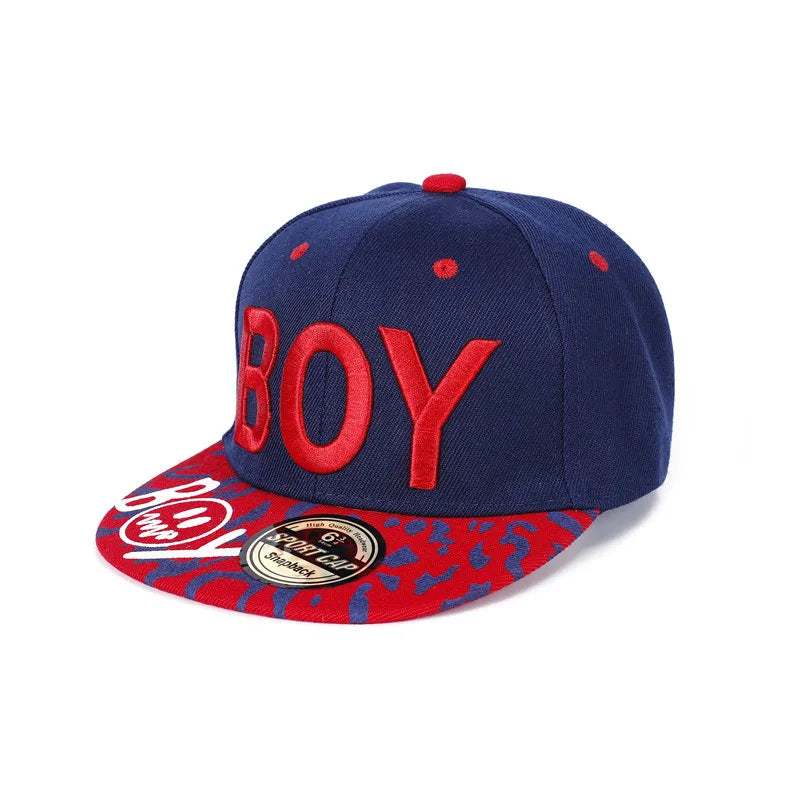 Cool Boy-broderad basebollkeps för barn, pojkar och flickor, snapback-keps, fyrårstidsmodell, hiphop-solkeps, populär