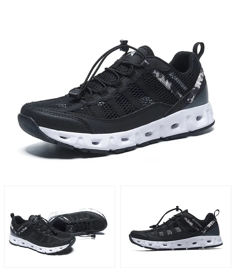 Zapatillas de malla transpirable para hombre, ligeras y cómodas, zapatillas deportivas de moda, con cordones, zapatos casuales, zapatos planos, zapatillas para hombre