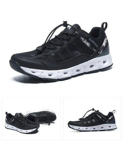 Zapatillas de malla transpirable para hombre, ligeras y cómodas, zapatillas deportivas de moda, con cordones, zapatos casuales, zapatos planos, zapatillas para hombre