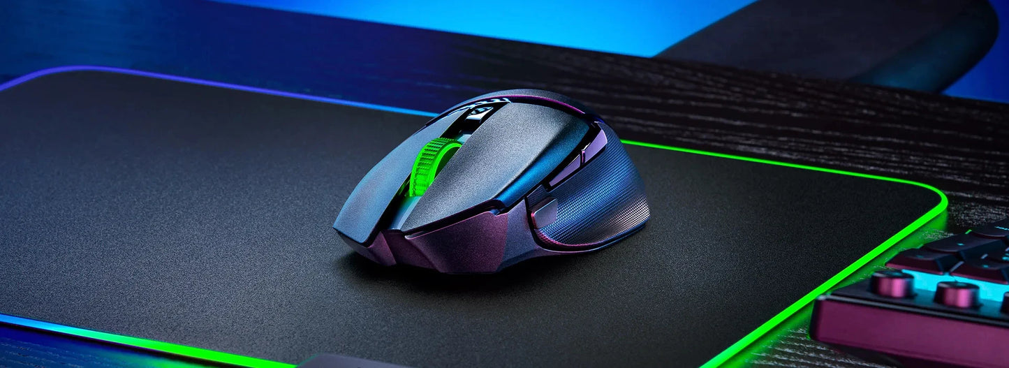 Mouse de gaming wireless personalizabil Original Razer Basilisk V3 X HyperSpeed, senzor optic 18K, Chroma RGB, 9 comenzi programabile