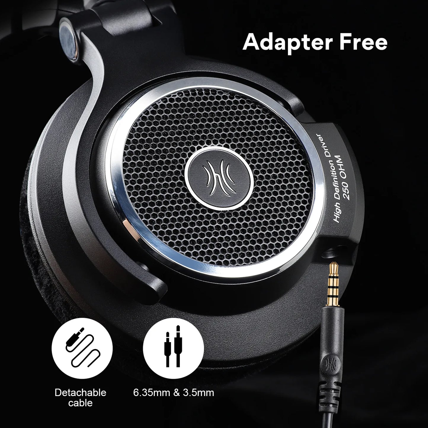 Oneodio Monitor 80 Open Back Headphones Wired Over Ear 250Ω Audiophile HiFi Headphones Hi-Res Audio Professional Studio Headset