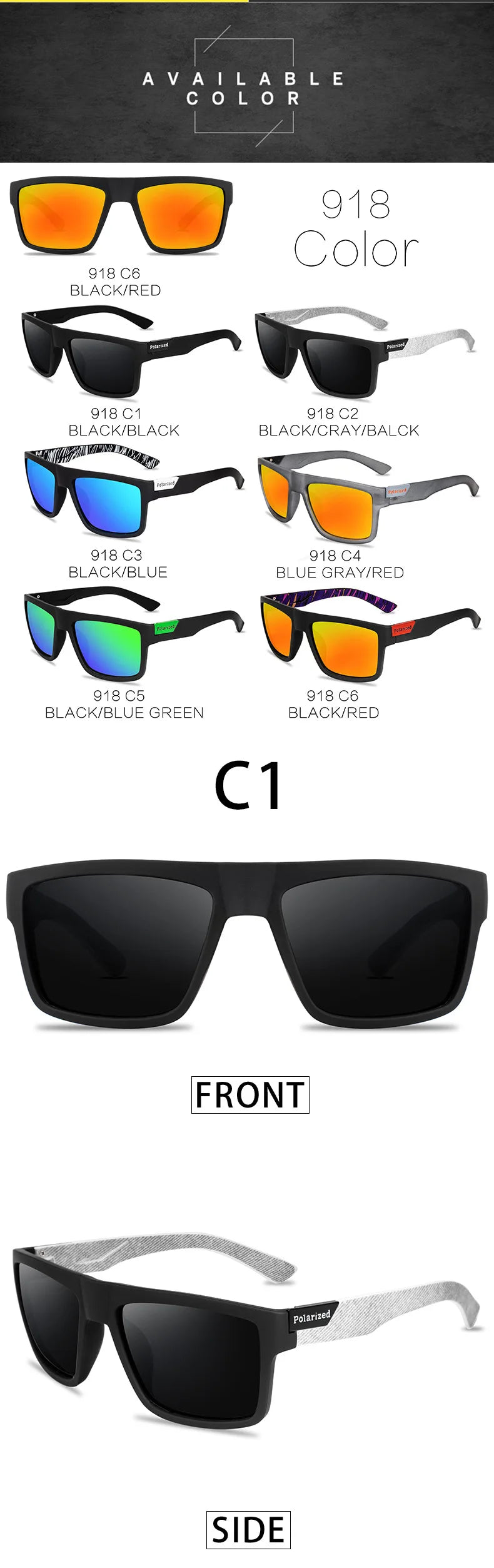 DJXFZLO Brand New Polarized Glasses Men Women Fishing Glasses Sun Goggles Camping Hiking Driving Eyewear Sport Sunglasses