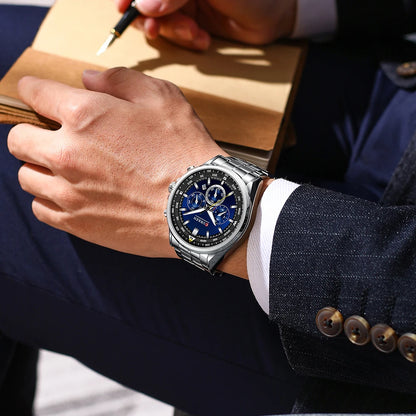 Montre pour homme CURREN – Montre tendance de grande marque, modèle de luxe, étanche, en acier, style sportif, chronographe à quartz