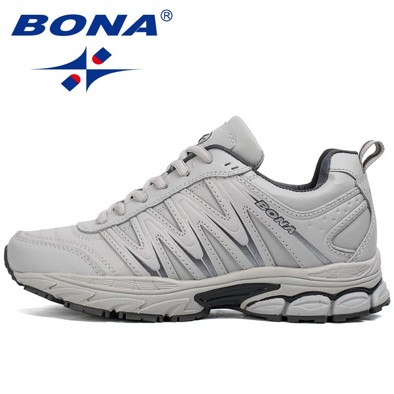 BONA Nieuwe trendy hardloopschoenen voor dames, sportschoenen met veters, outdoor- en wandelschoenen, sportieve schoenen, comfortabele sneakers voor dames