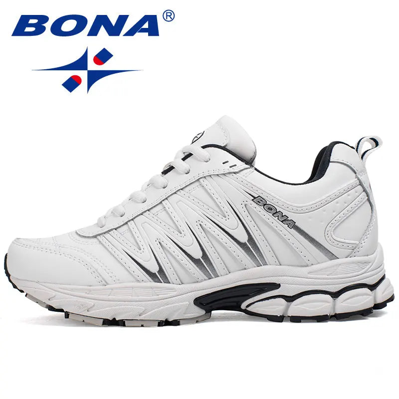 BONA Nieuwe trendy hardloopschoenen voor dames, sportschoenen met veters, outdoor- en wandelschoenen, sportieve schoenen, comfortabele sneakers voor dames