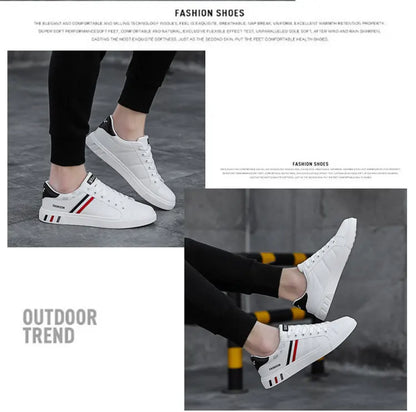 Zapatillas informales para hombre, zapatillas de skate, zapatillas planas de PU, zapatillas para estudiantes, zapatillas para actividades al aire libre, zapatillas urbanas, zapatillas con cordones para caminar, tallas grandes 48