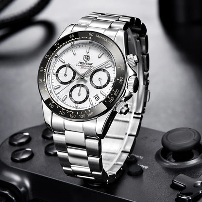 Relojes Hombre 2026 BENYAR New  Watches Men Luxury Brand Chronograph Male Sport Watches Waterproof Stainless Steel Quartz  Watch