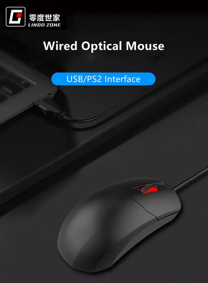 LINDO ZONE stolni računalni žičani miš USB PS/2 s ultra dugim kabelom 2M/3M, 200CM/300CM, produljeni žičani miš za prijenosno računalo