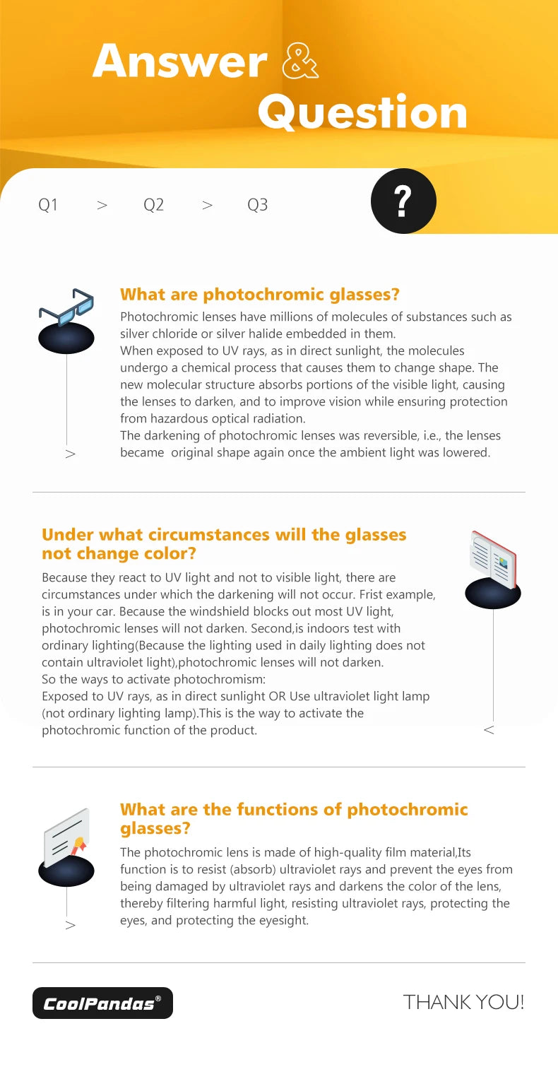 CoolPandas High Quality Sunglasses Polarized Men Women Photochromic UV400 Protection Driving Sun Glasses Unisex Chameleon Lens