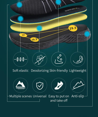 ONEMIX Waterproof Running Shoes for Men Breathable Light Women Training Walking Sneakers Outdoor Trekking Slip-on Sports Shoes