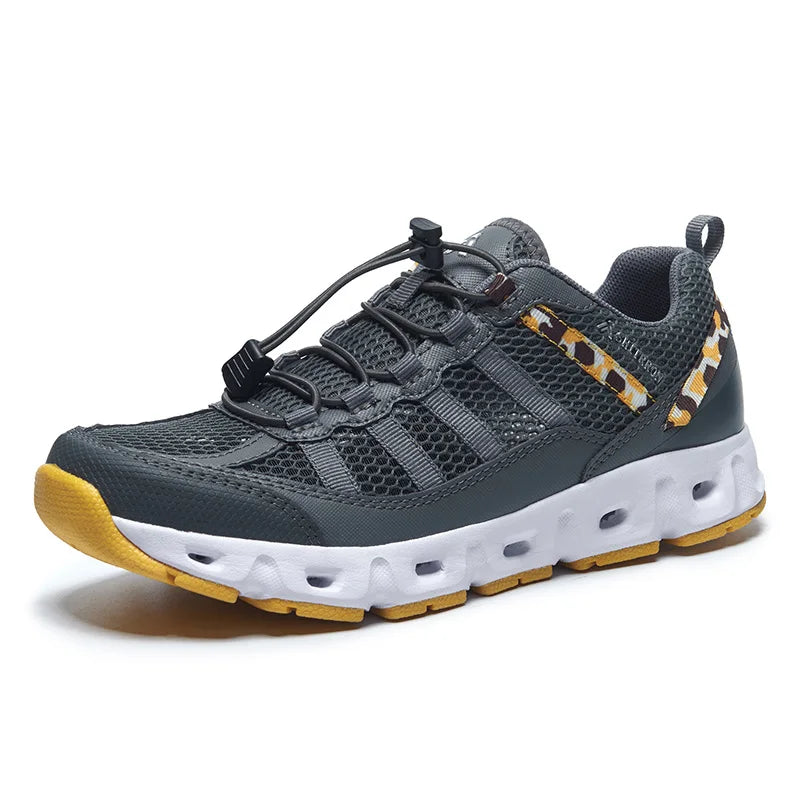 Zapatillas de malla transpirable para hombre, ligeras y cómodas, zapatillas deportivas de moda, con cordones, zapatos casuales, zapatos planos, zapatillas para hombre