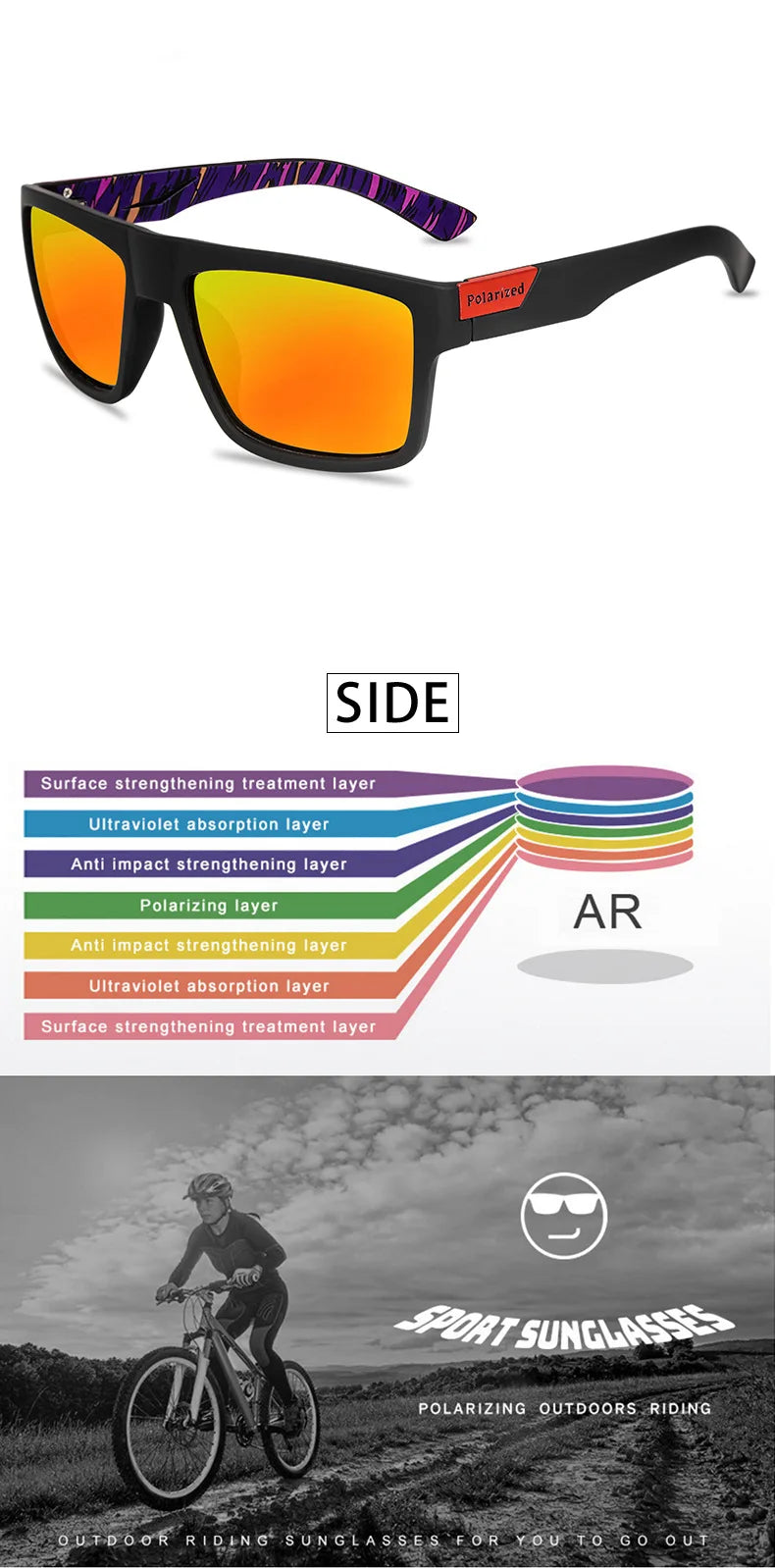 DJXFZLO Brand New Polarized Glasses Men Women Fishing Glasses Sun Goggles Camping Hiking Driving Eyewear Sport Sunglasses