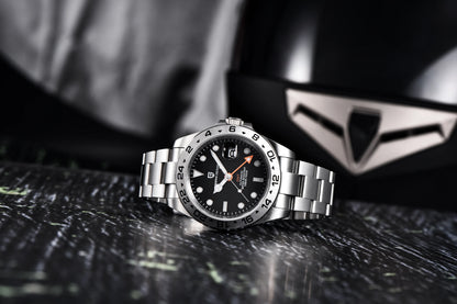Pagani Design PD1682 Men’s GMT Watch 42mm Automatic Mechanical DG5833 Sapphire Crystal Stainless Steel Waterproof Black Vintage