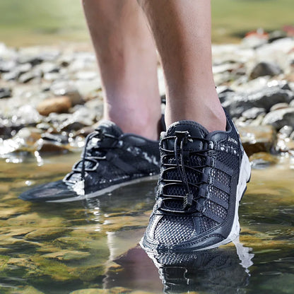 Zapatillas de malla transpirable para hombre, ligeras y cómodas, zapatillas deportivas de moda, con cordones, zapatos casuales, zapatos planos, zapatillas para hombre