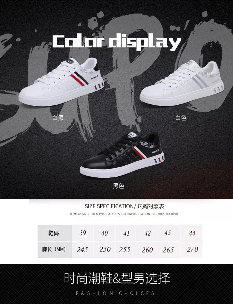 Zapatillas informales para hombre, zapatillas de skate, zapatillas planas de PU, zapatillas para estudiantes, zapatillas para actividades al aire libre, zapatillas urbanas, zapatillas con cordones para caminar, tallas grandes 48