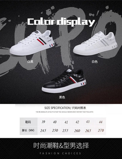 Zapatillas informales para hombre, zapatillas de skate, zapatillas planas de PU, zapatillas para estudiantes, zapatillas para actividades al aire libre, zapatillas urbanas, zapatillas con cordones para caminar, tallas grandes 48