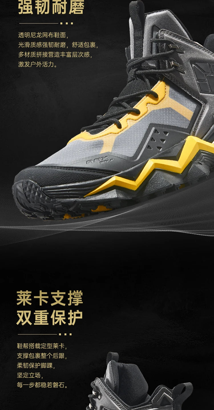 Rax Men  Waterproof Hiking Shoes Breathable Hiking Boots Outdoor Trekking Boots Sports Sneakers Tactical Shoes
