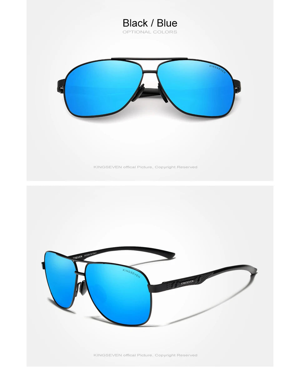 KINGSEVEN New Aluminum Men Fashion Sun Glasses Travel Driving Male Eyewear Oculos  band sunglasses N7188