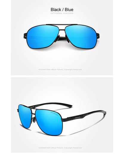 KINGSEVEN New Aluminum Men Fashion Sun Glasses Travel Driving Male Eyewear Oculos  band sunglasses N7188