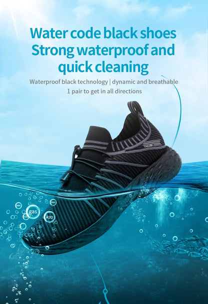 ONEMIX Waterproof Running Shoes for Men Breathable Light Women Training Walking Sneakers Outdoor Trekking Slip-on Sports Shoes