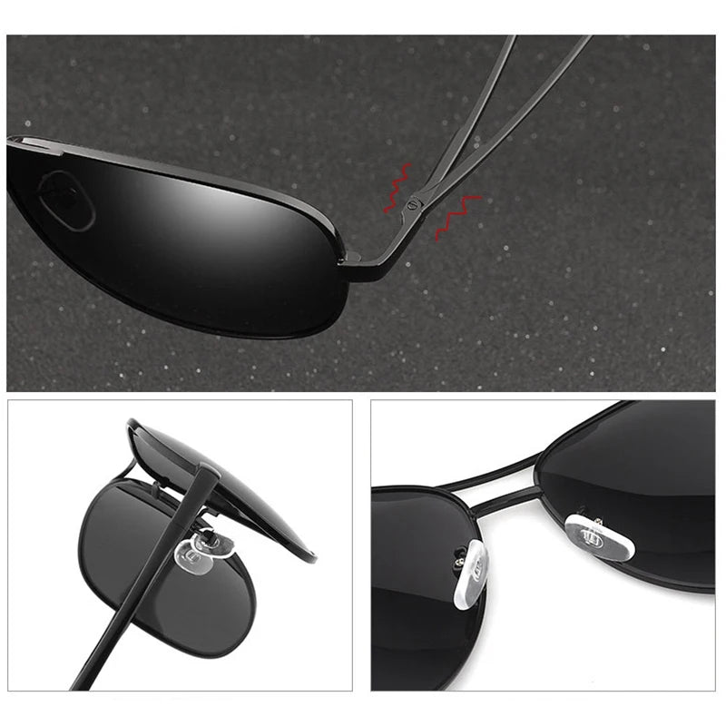 Classic Pilot Photochromic Sunglasses Men Women Fashion Chameleon Polarized Sun Glasses Male Driving Change Color Night Vision