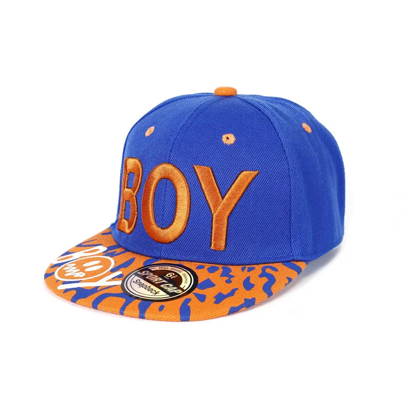 Cool Boy-broderad basebollkeps för barn, pojkar och flickor, snapback-keps, fyrårstidsmodell, hiphop-solkeps, populär