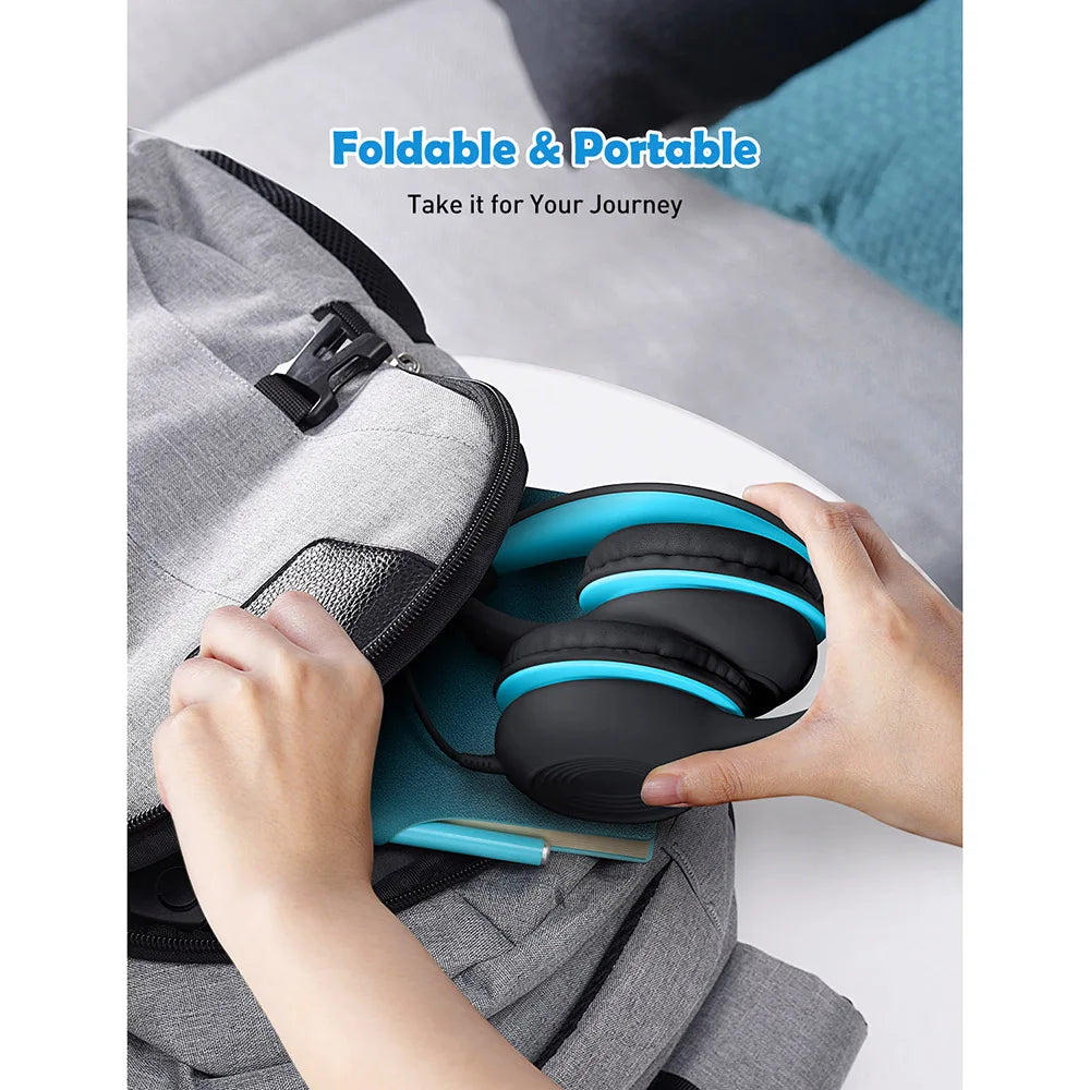 Écouteurs filaires Ow CH6S avec microphone pour enfants, matériau de qualité alimentaire, écouteurs supra-auriculaires pour enfants, IPad Kindle Morning, Max 85dB