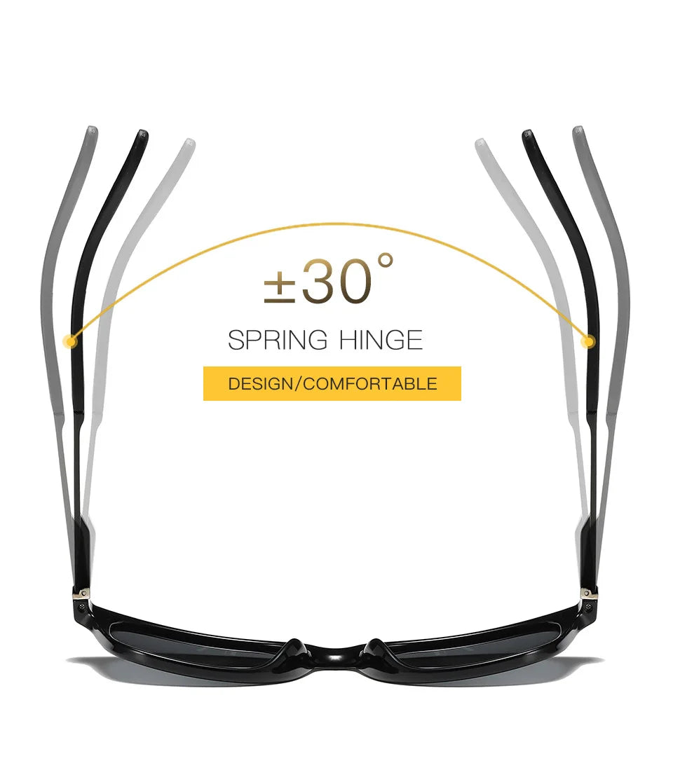 KDEAM Photochromic and Polarized Sunglasses Men Navigational Aluminum Magnesium Frame Men's Glasses UV400 Night Vision Goggles